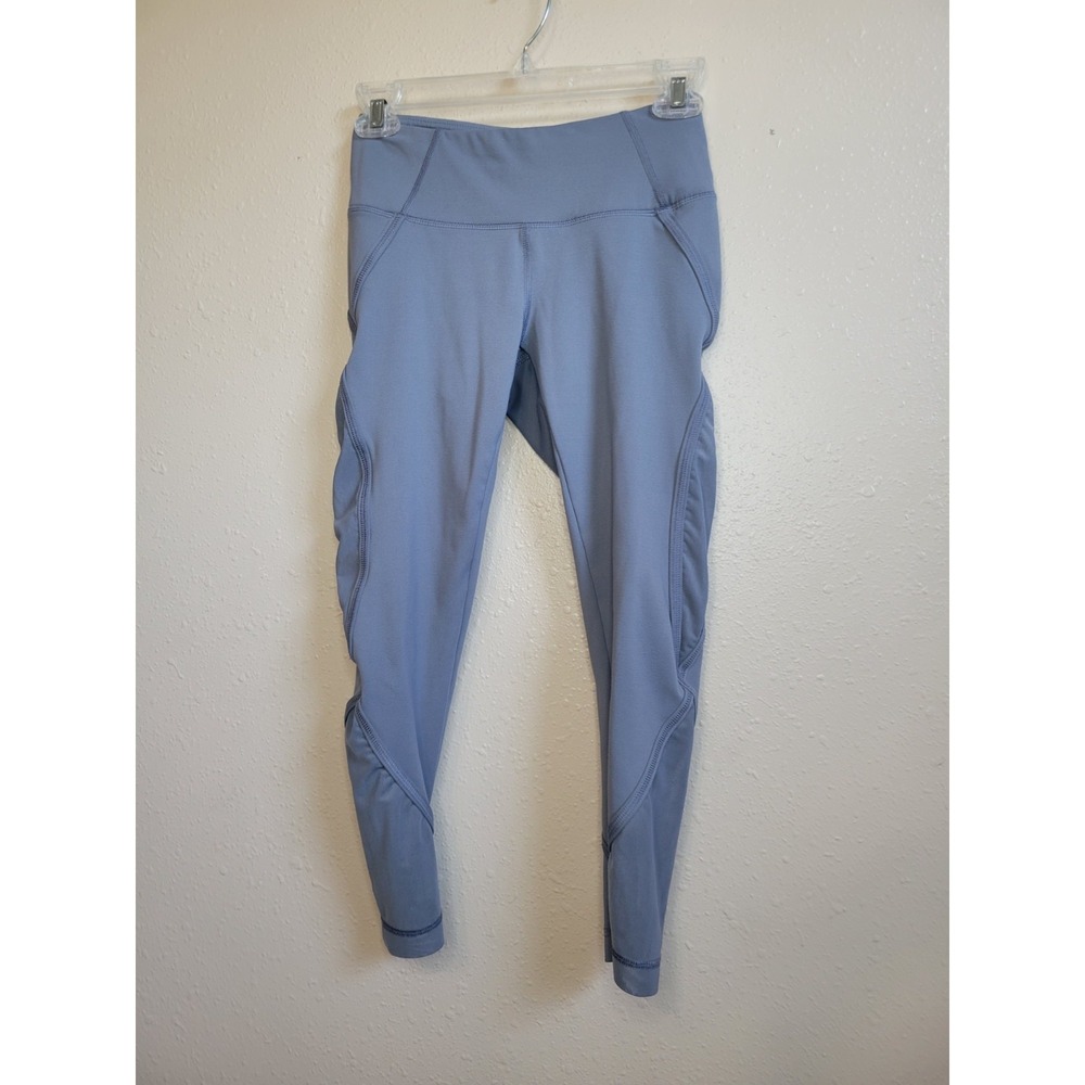Yogalicious Lux Womens Leggings Sheer Cropped Pull On Mid‎ Rise Sz XS Yoga Gym